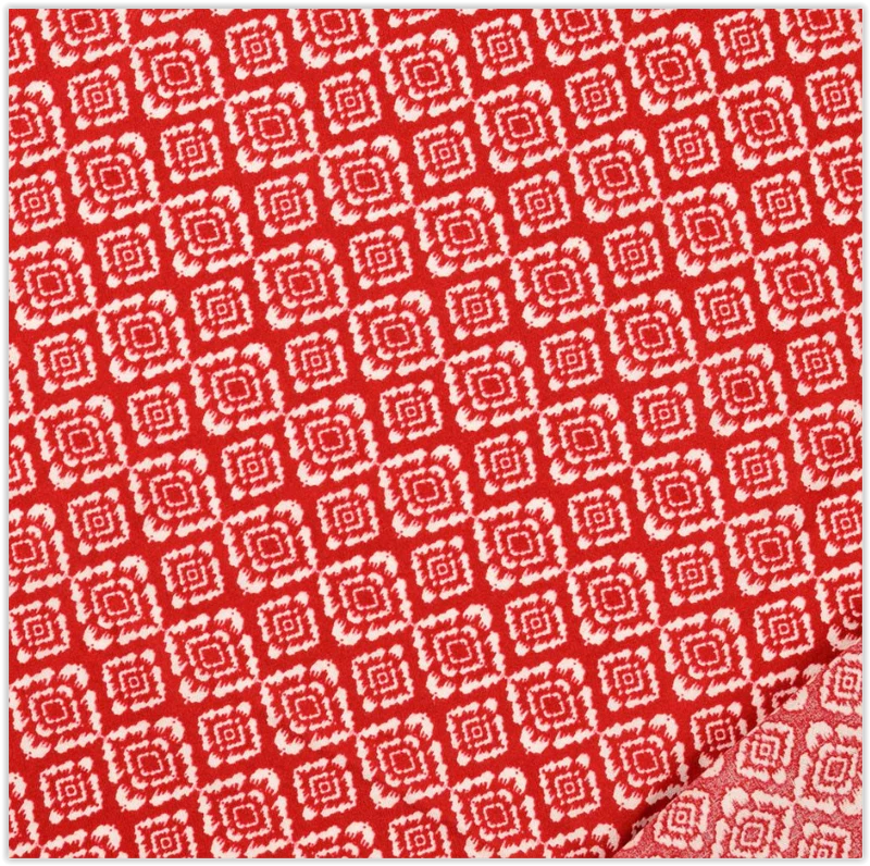 Viskose-Leinen Ethno rot *Ab 50cm