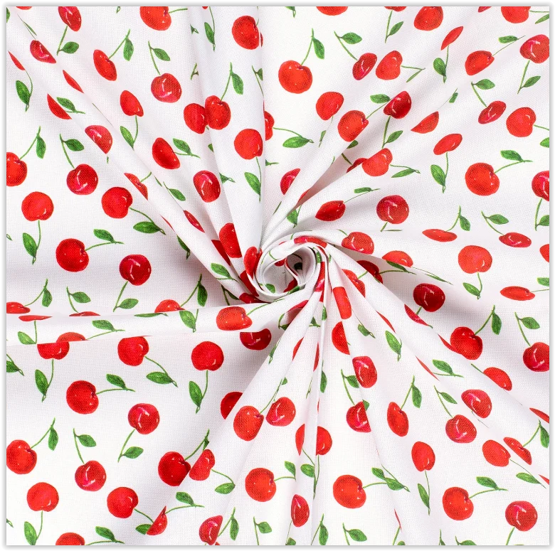 Dekostoff Halbpanama Früchte *Ab 50 cm