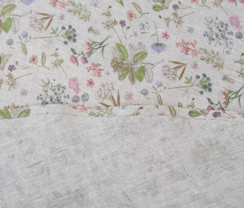 Tischdecke rund aus leichtem Leinen