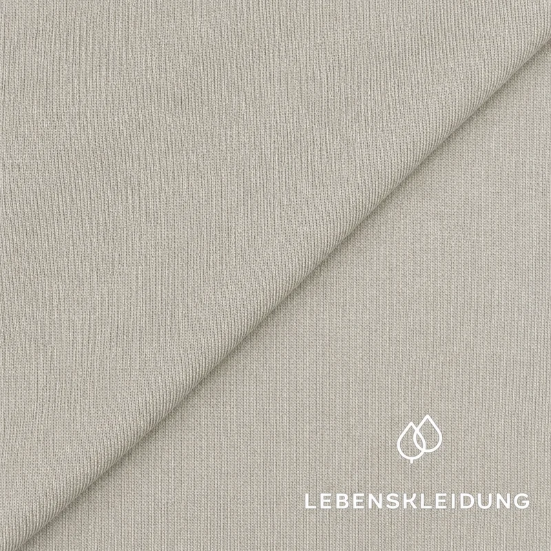 Re-Life Sweatstoff Baumwolle & recyceltes Polyester Taupe - komplette Originalrollen