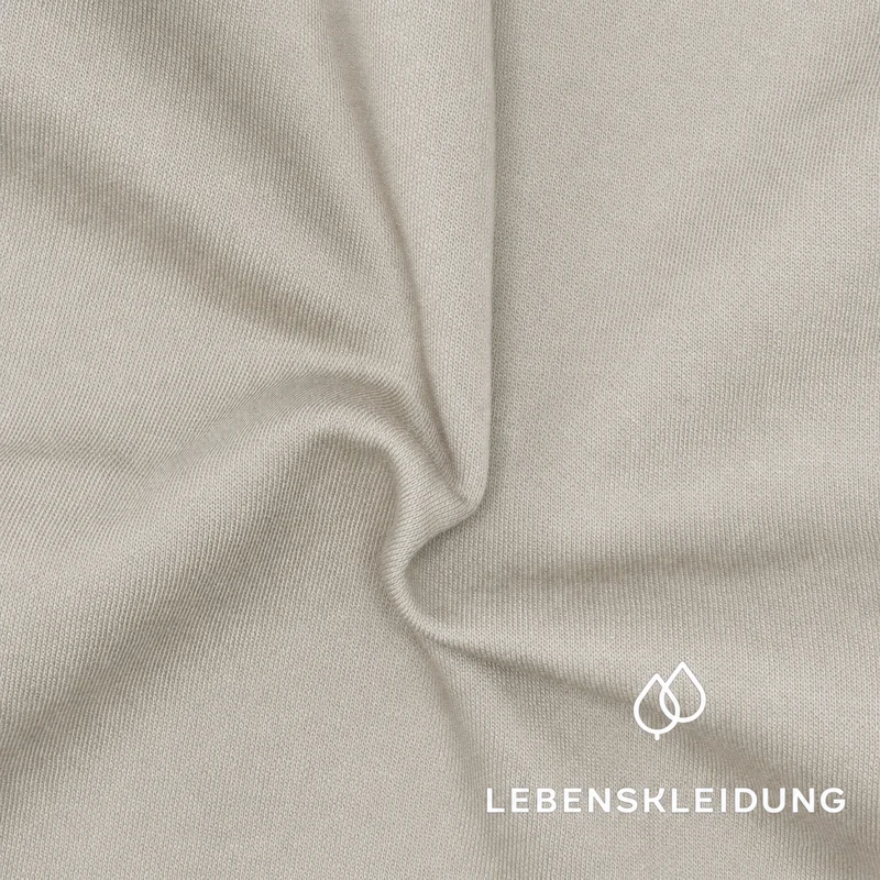 Re-Life Sweatstoff Baumwolle & recyceltes Polyester Taupe - komplette Originalrollen