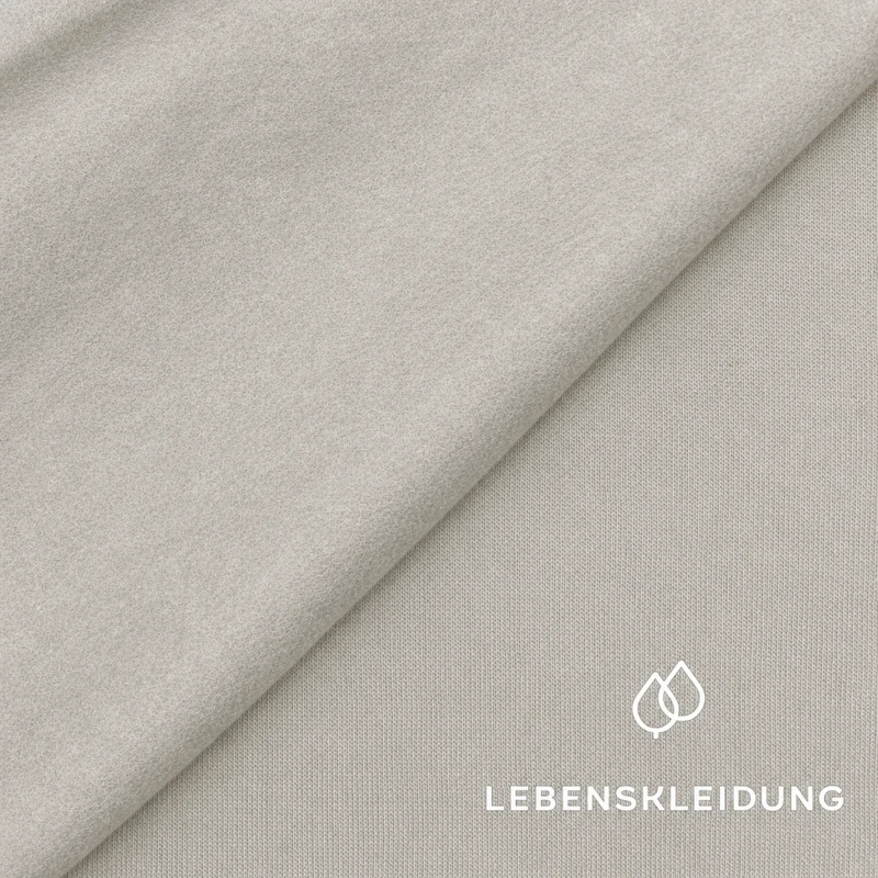 Re-Life Sweatstoff Baumwolle & recyceltes Polyester Taupe - komplette Originalrollen