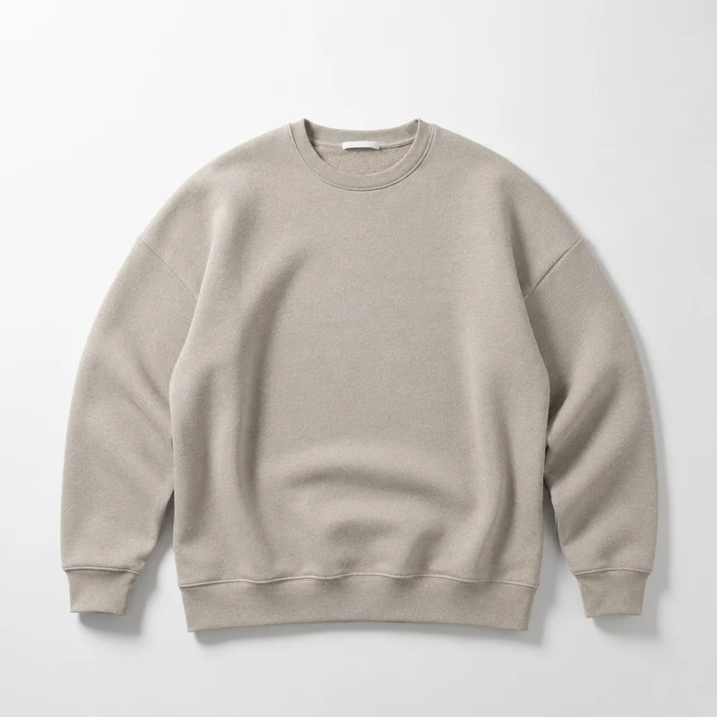 Re-Life Sweatstoff Baumwolle & recyceltes Polyester Taupe - komplette Originalrollen