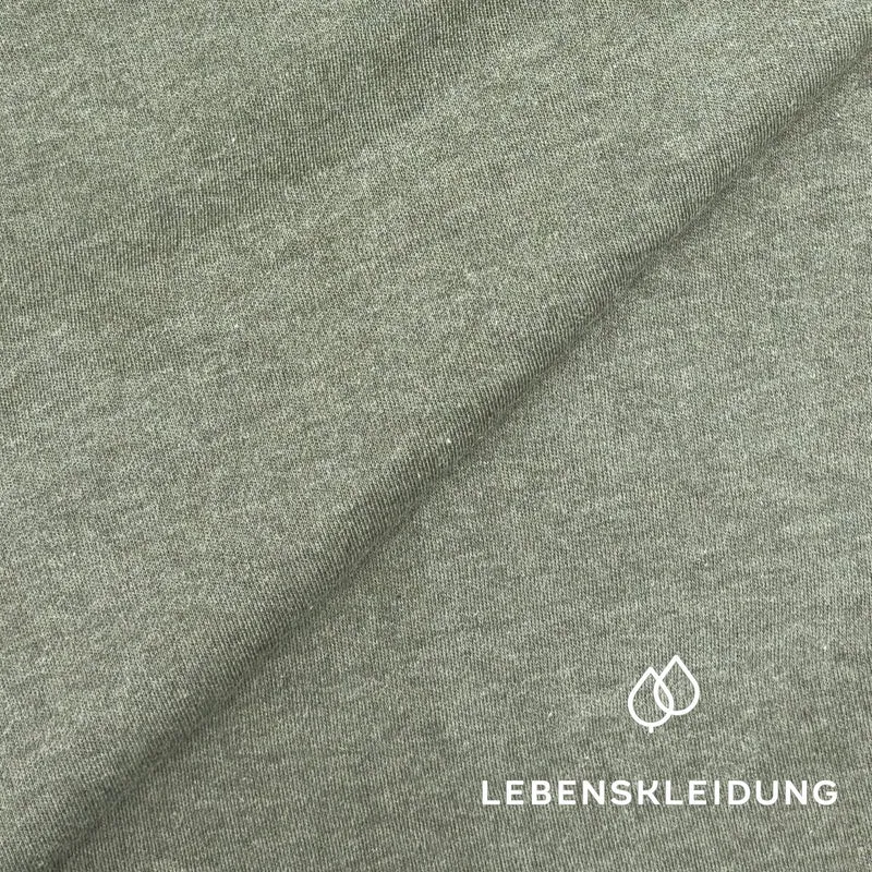 Re-Life Interlock Stoff Khaki Melange