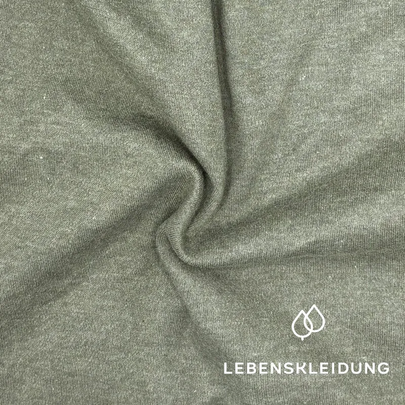 Re-Life Interlock Stoff Khaki Melange