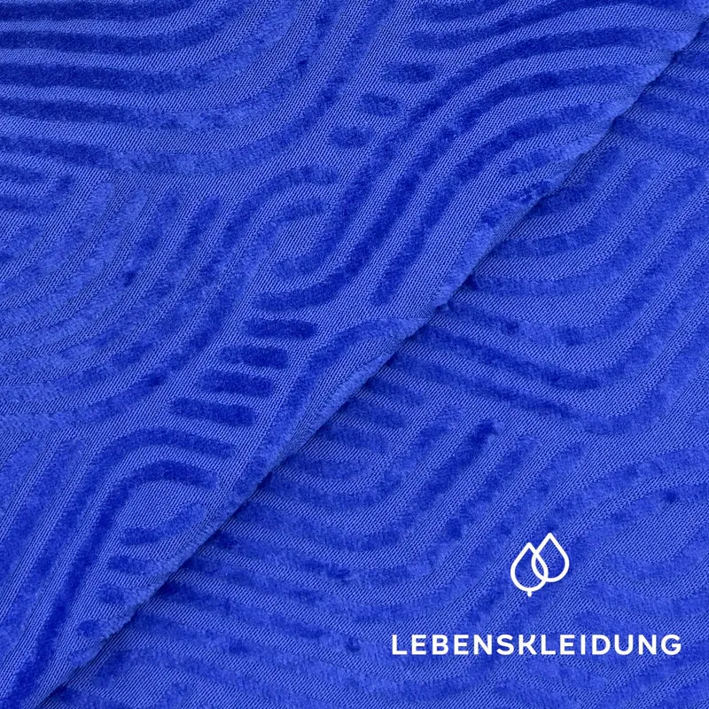 Re-Life Jacquard Nicki Stoff Royal Blau