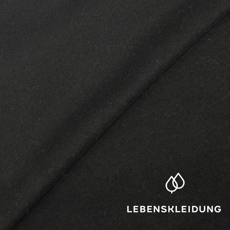 Re-Life Bio Baumwolle French Terry mit Carbon Brush Black