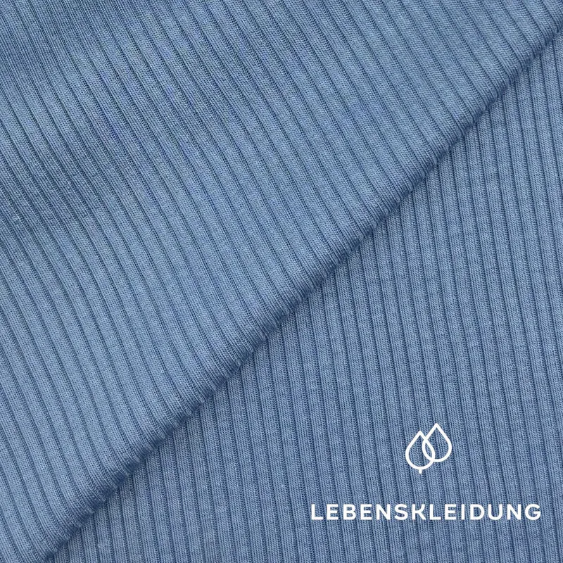 Re-Life Rib Stretch Jersey aus Lyocell & Bio Baumwolle Silent Blue
