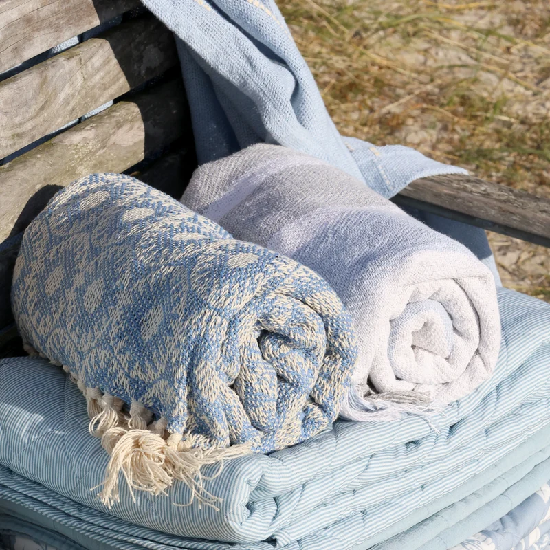 Chic Antique Aix Plaid Ocean