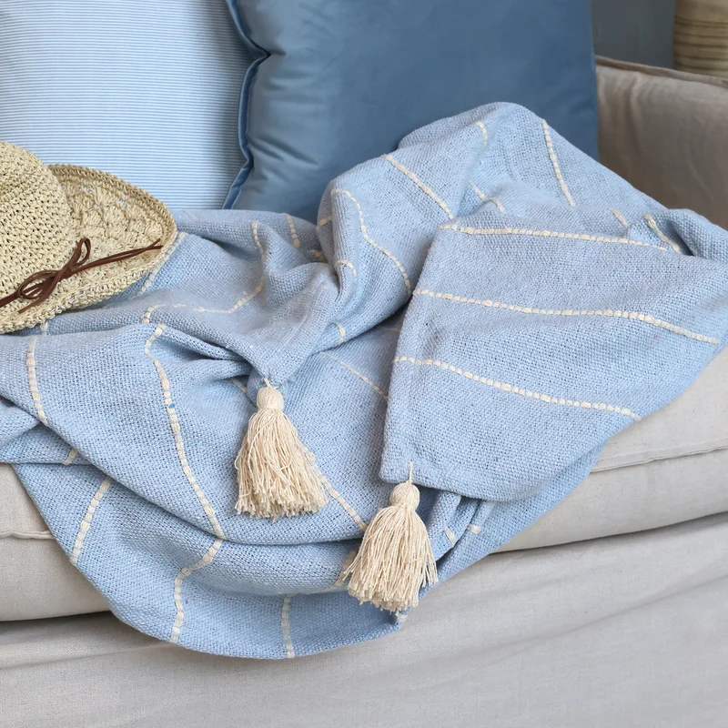 Chic Antique Aix Plaid Sky Blue