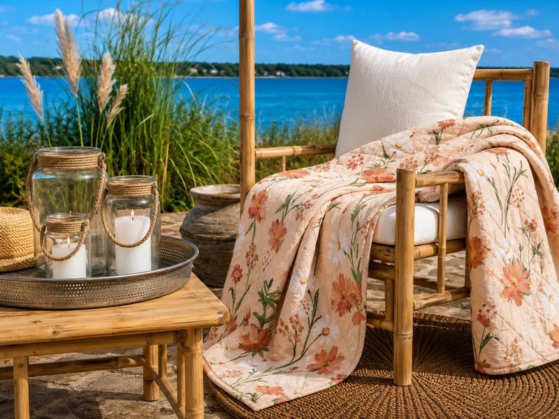 Chic Antique Aix Quilt mit Blumenmuster