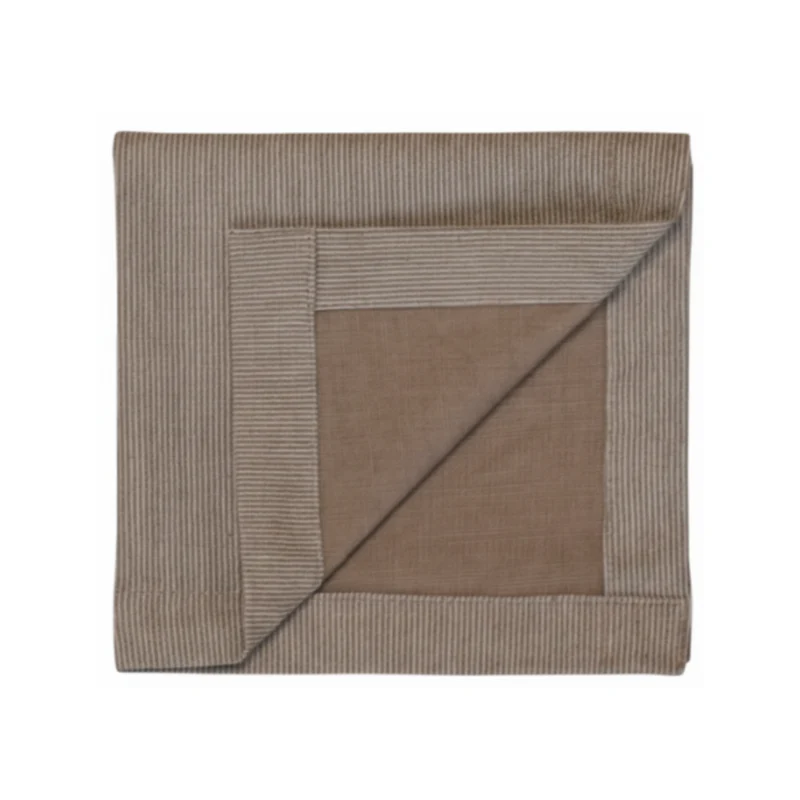 Chic Antique Éternel Mini Handtuch mit Streifen Kamel – Baumwolle Slub 32x32 cm