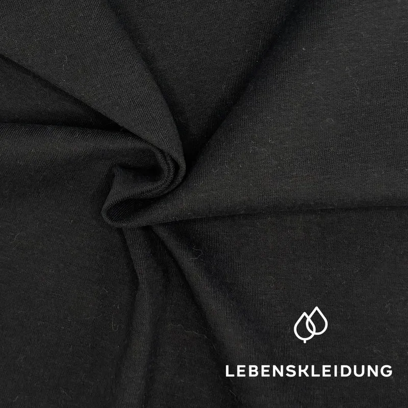 Re-Life Bio Baumwolle Stretch Jersey Stoff Schwarz