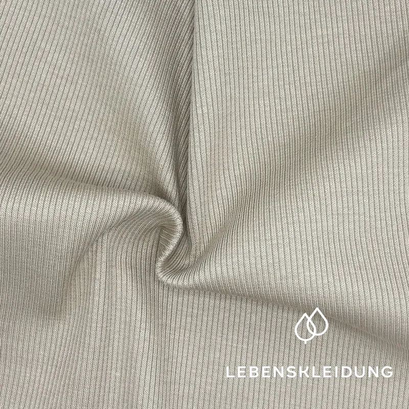 Re-Life Sweatstoff Baumwolle & recyceltes Polyester Taupe