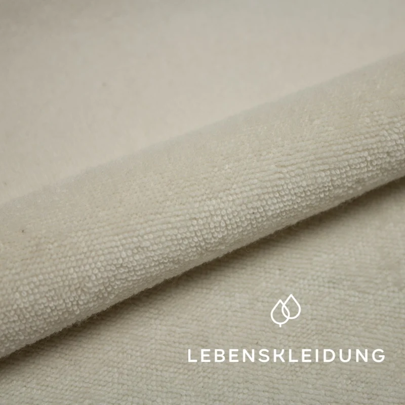 Bio Strickfrotté Stoff ungerauht - Ecru