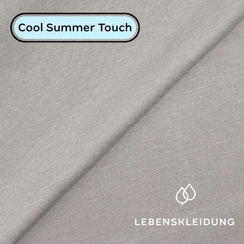 Re-Life Performance Interlock Stoff mit Ecovero Taupe