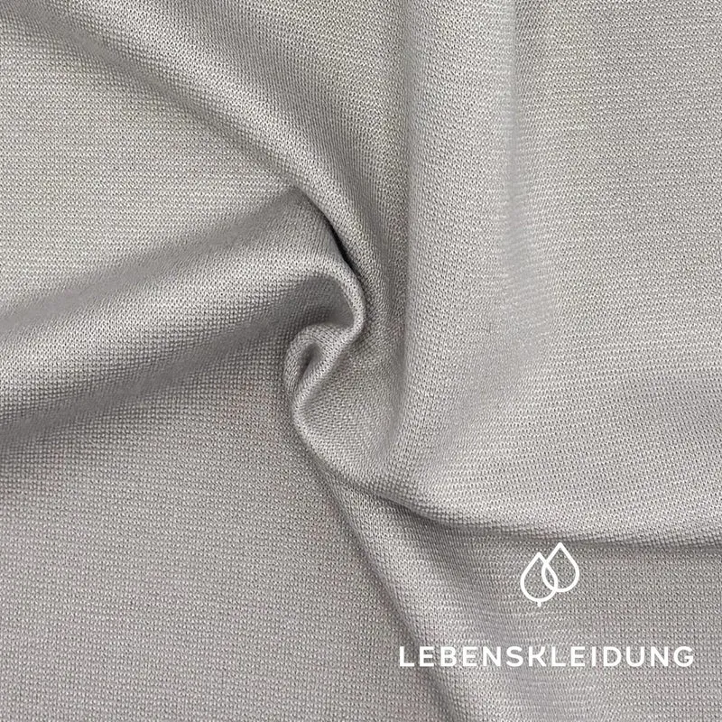 Re-Life Performance Interlock Stoff mit Ecovero Taupe