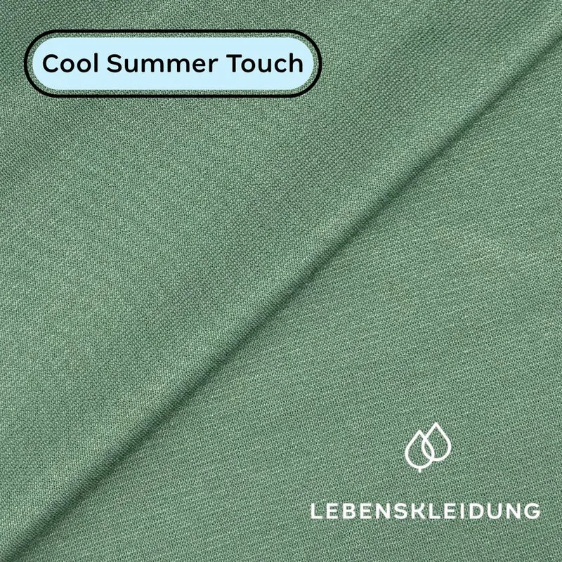 Re-Life Performance Interlock Stoff mit Ecovero Grün