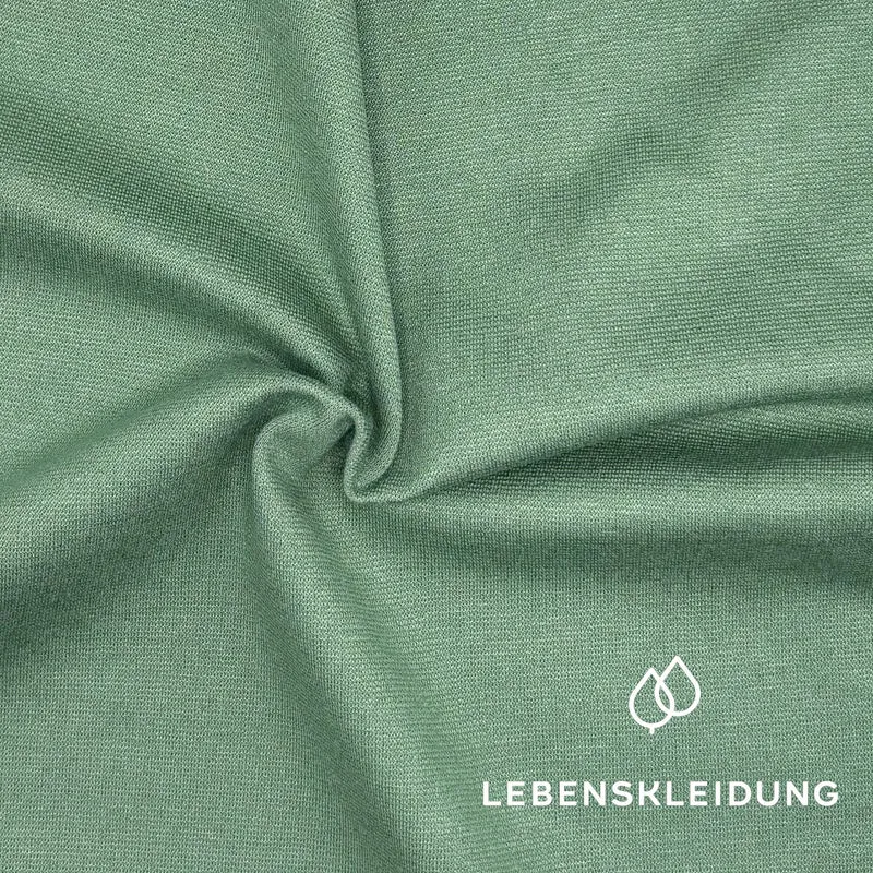 Re-Life Performance Interlock Stoff mit Ecovero Grün