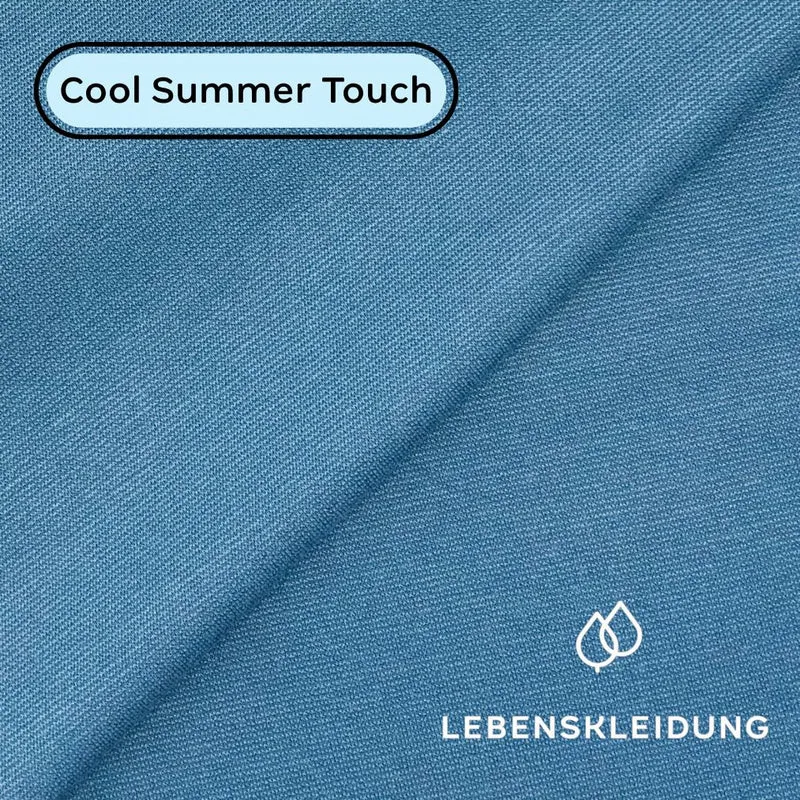 Re-Life Performance Interlock Stoff mit Ecovero Graublau