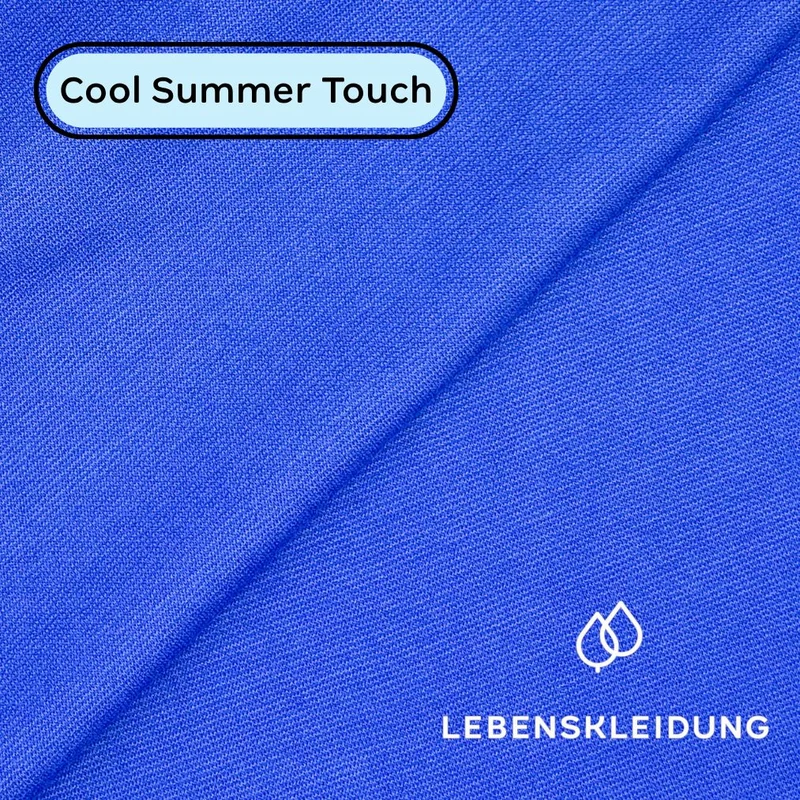 Re-Life Performance Interlock Stoff mit Ecovero Azure Blue