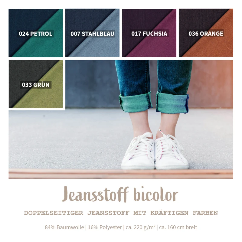 Jeansstoff bicolor *Ab 50cm