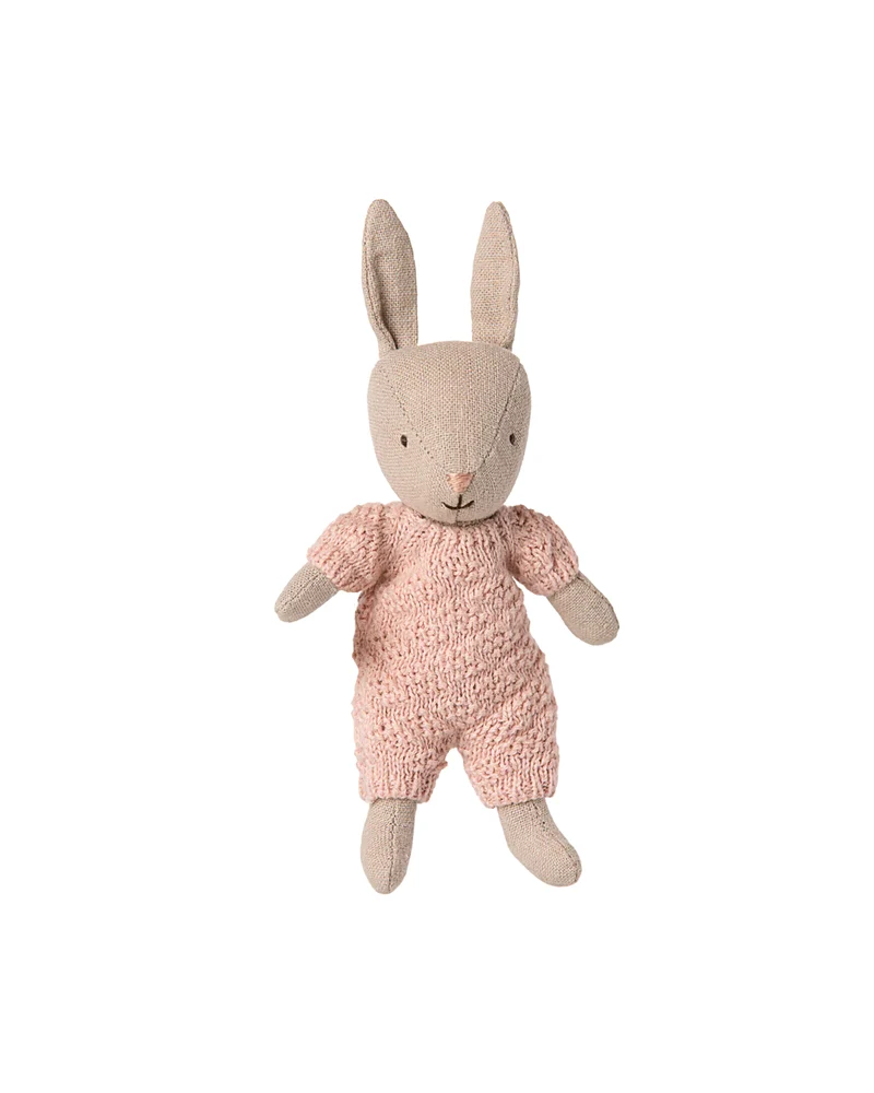 Kaninchen Mikro - Rosa Strickanzug