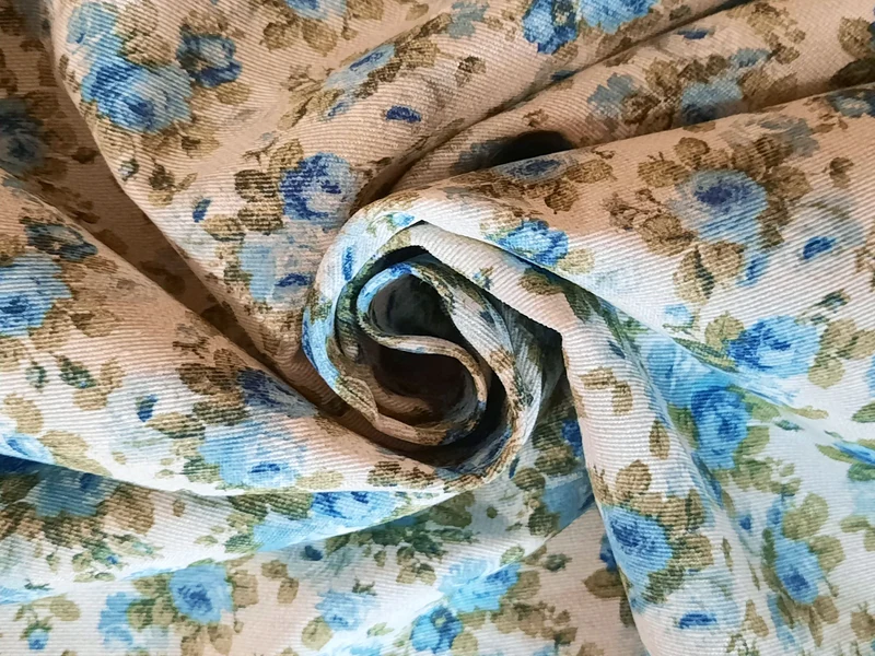 Dekostoff Rosen blau *Ab 50cm