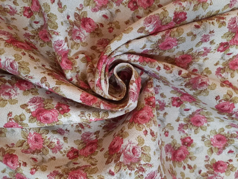 Dekostoff Rosen rosa * Ab 50 cm