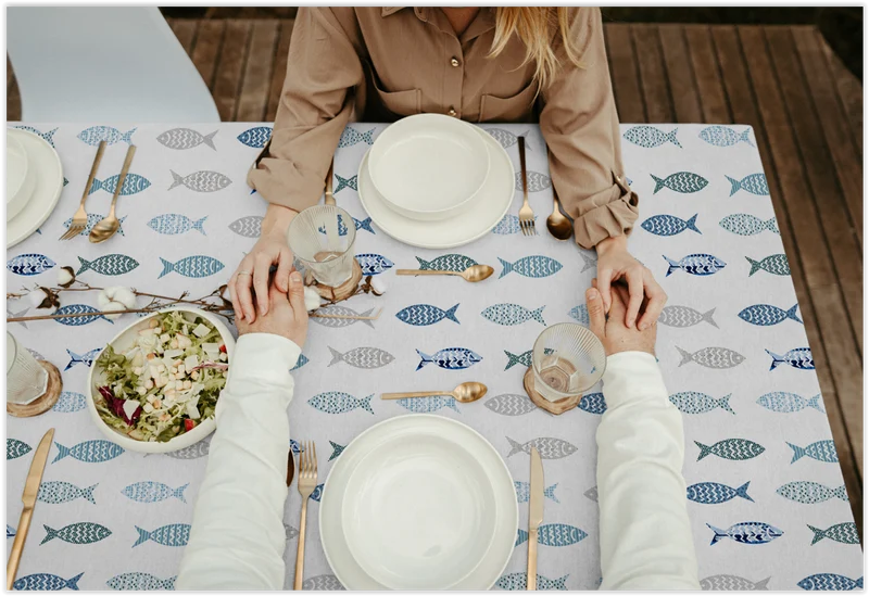 Tischdeckenstoff - Fische *Ab 50 cm