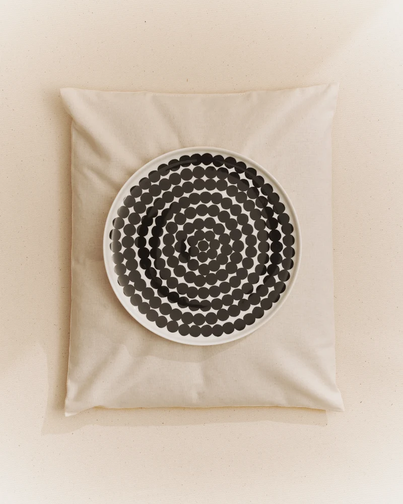 Teller Oiva / Siirtolapuutarha - Schwarz / Weiß (Ø 20 cm)