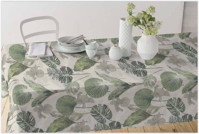 Tischdeckenstoff - Palmblätter *Ab 50 cm