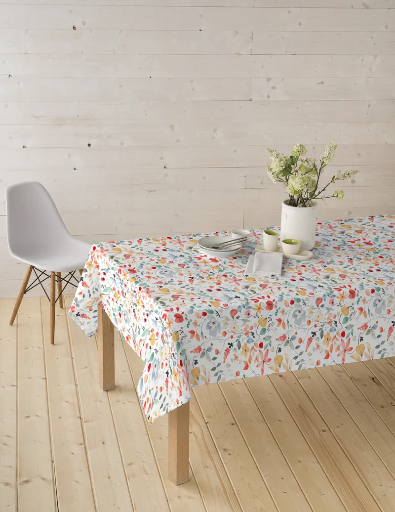 Tischdeckenstoff - Bunte Blumen * Ab 50 cm
