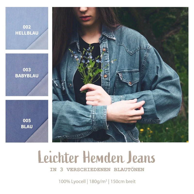 Jeansstoff leicht Lyocell *Ab 50 cm