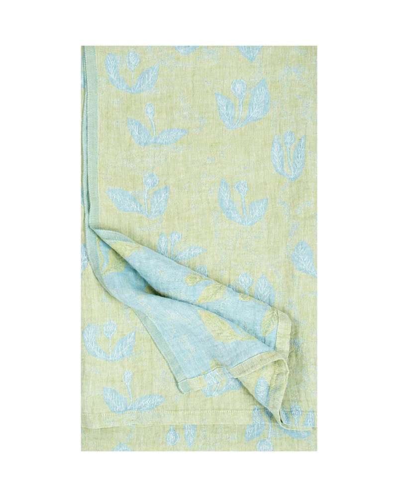 Tischdecke/Decke KESÄKUKKA - Limette-Hellblau (145 x 180 cm)