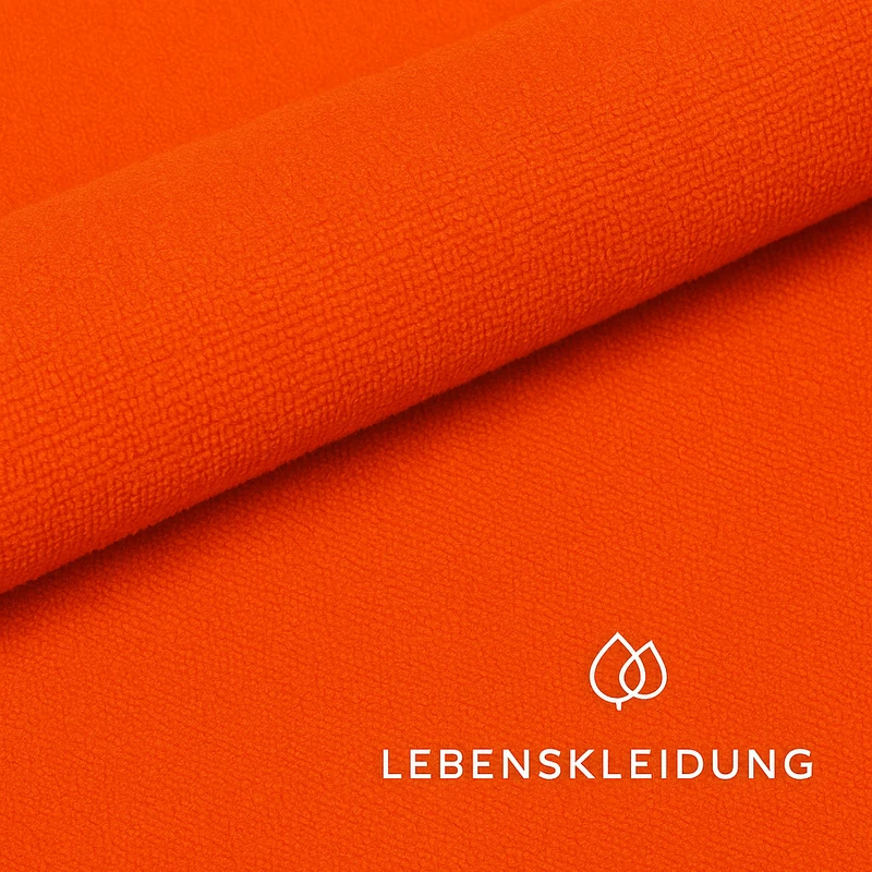 Bio Strickfrotté Stoff ungerauht - Orange