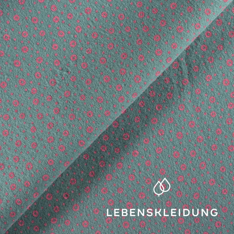 Bio Flanell - Kringel Grün
