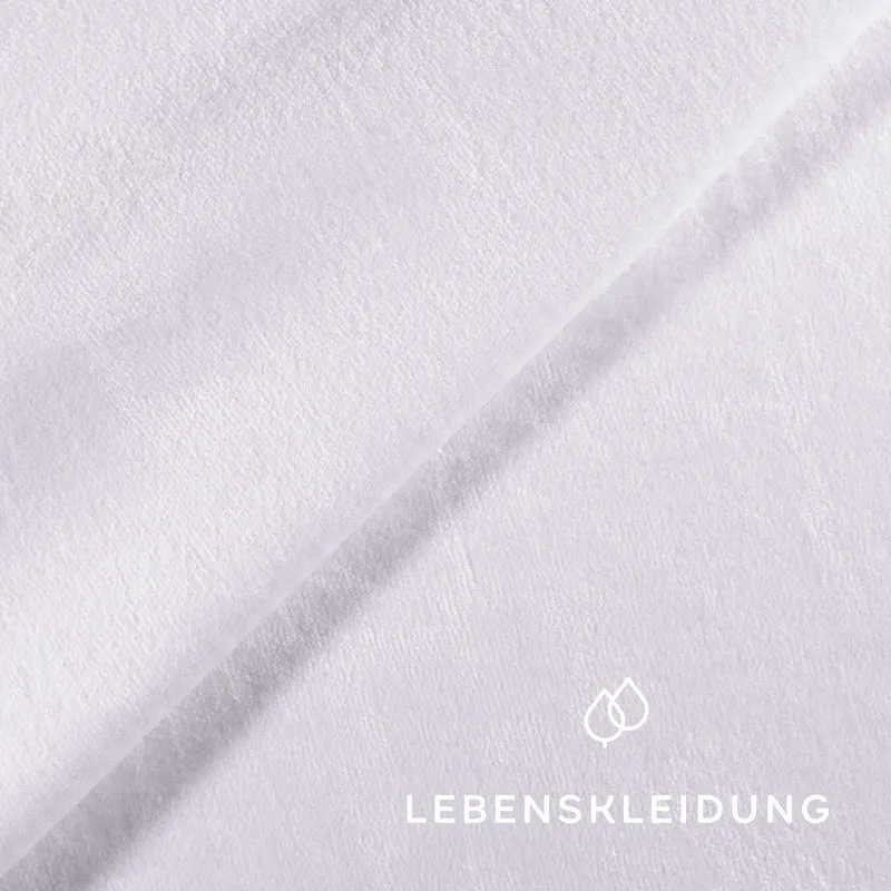 Bio Nicki Velour Stoff - Weiß