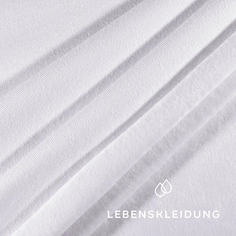 Bio Nicki Velour Stoff - Weiß