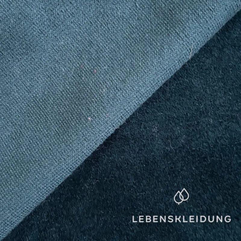 Re-Life Weicher Bio-Baumwolle Nicki Velour - Petrol