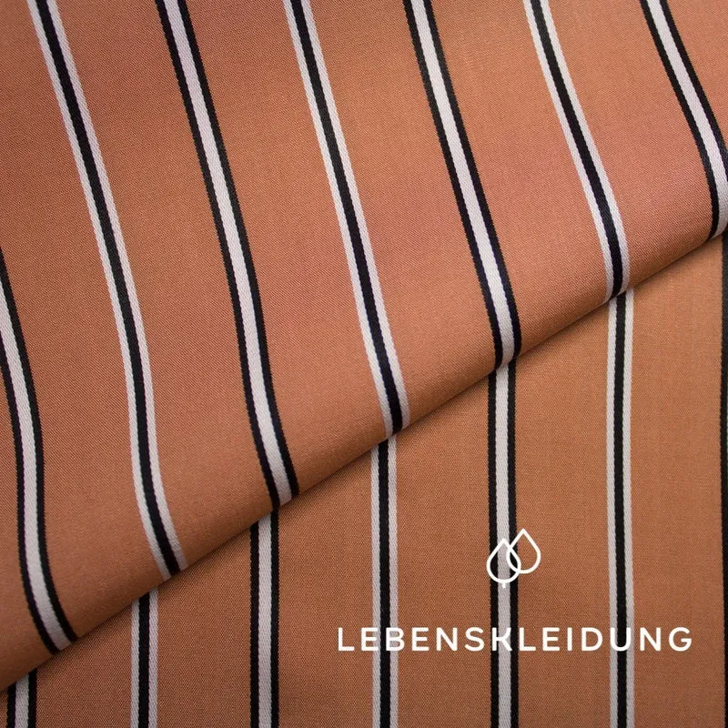 Lyocell Woven Striped - Sienna
