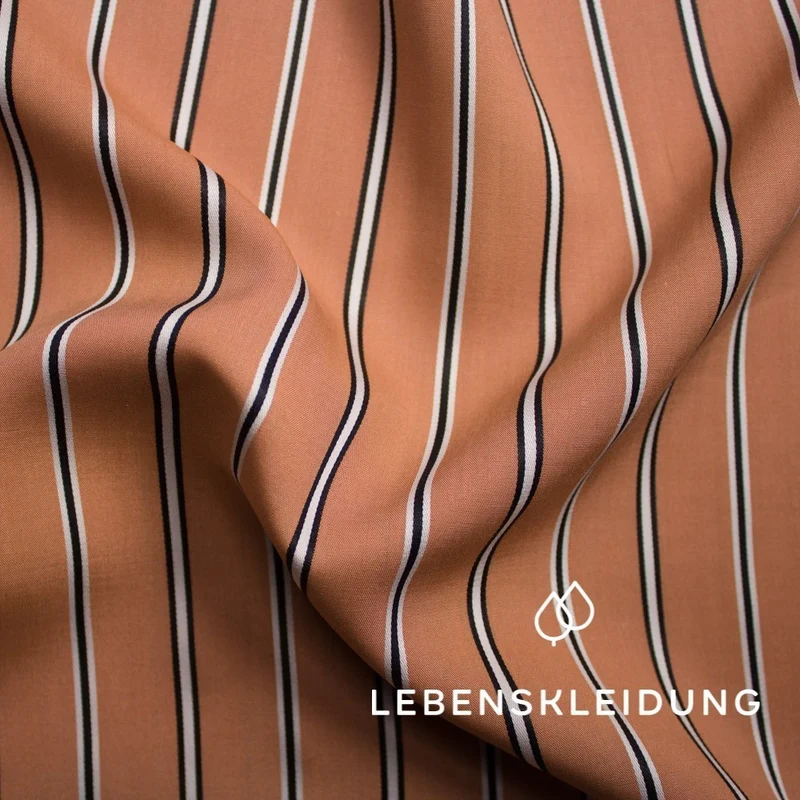Lyocell Woven Striped - Sienna