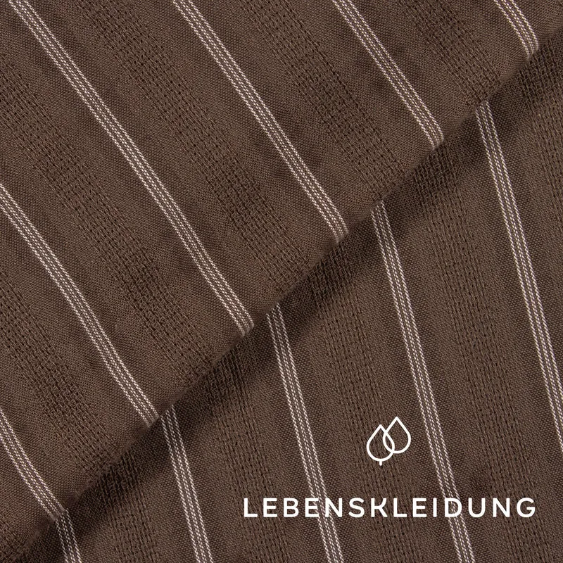 Bio Dobby Bindung - Olive Stripe