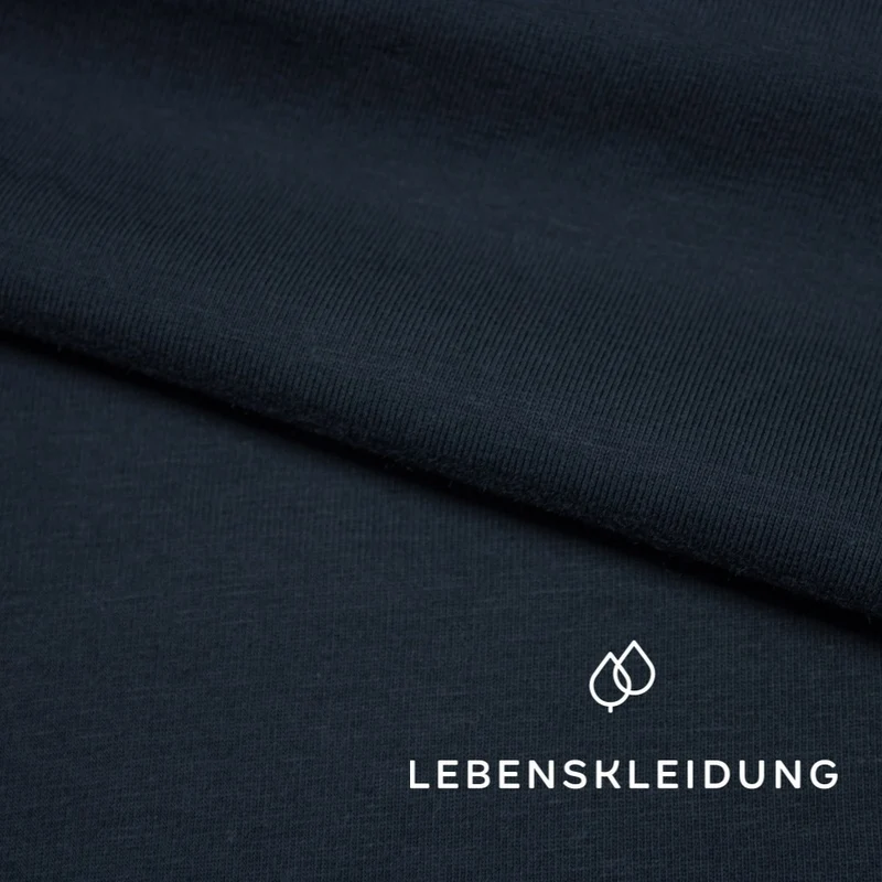 Bio Stretch Jersey Stoff - Navy (dunkel)