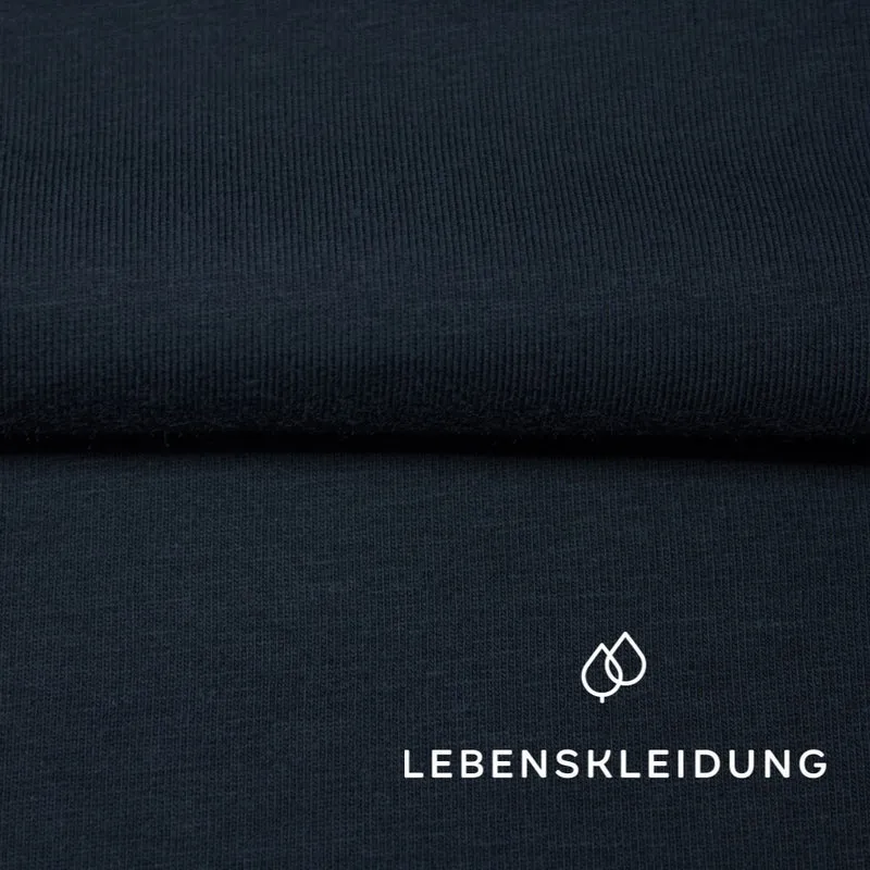 Bio Stretch Jersey Stoff - Navy (dunkel)