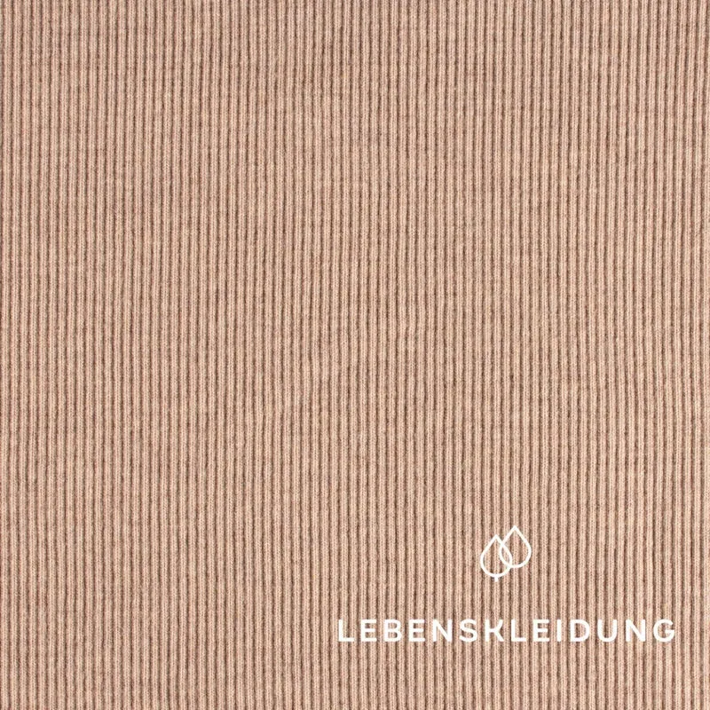 Re-Life RIB 2x1 (Bündchen) Stoff - Nude meliert