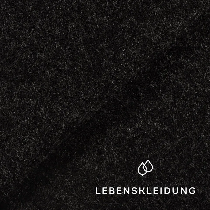 Bio Wolle Baumwolle Fleece - Anthrazit