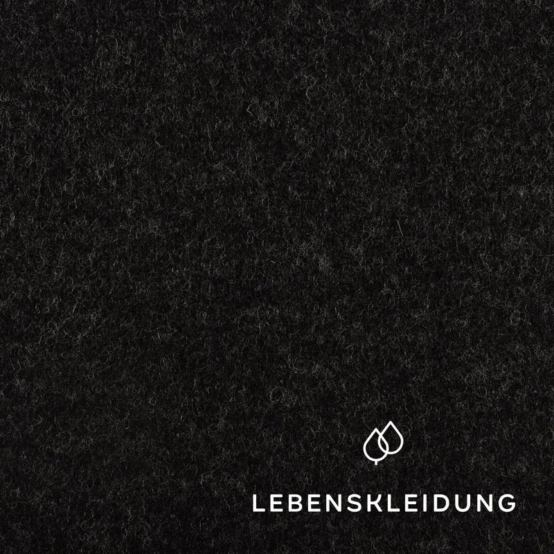 Bio Wolle Baumwolle Fleece - Anthrazit
