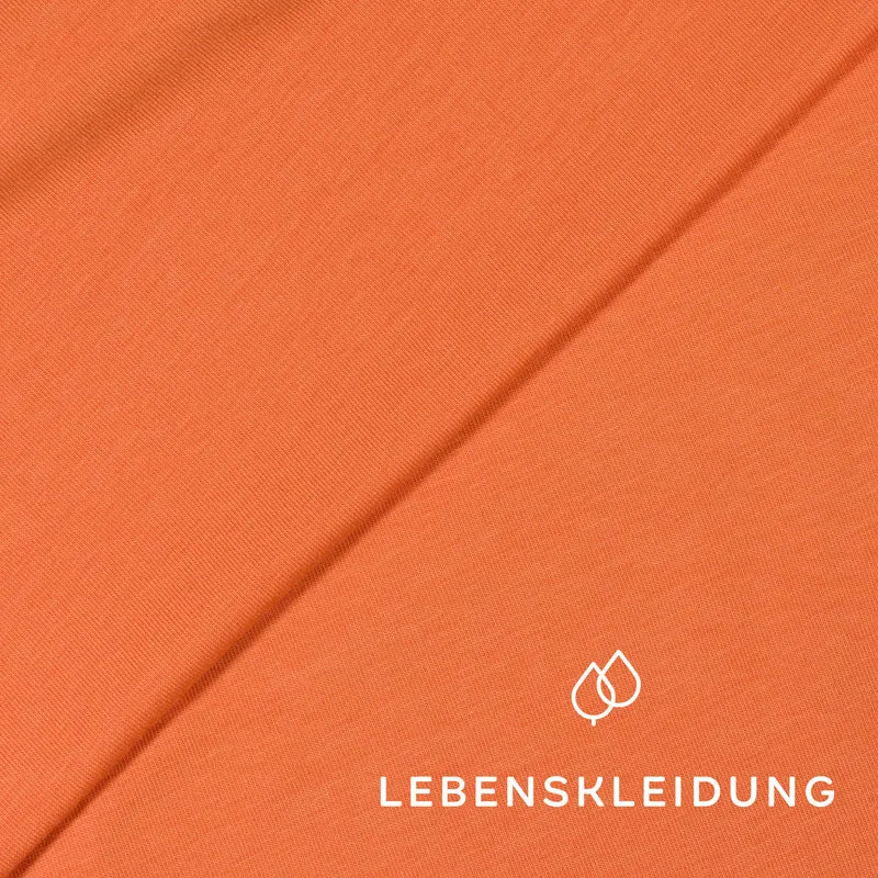 Bio Stretch Jersey Stoff - Apricot Sunset