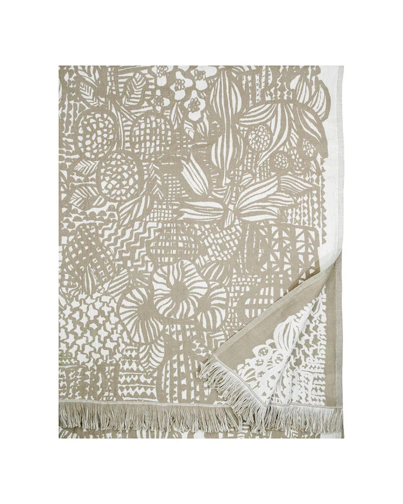 Tischdecke/Decke VERANTA - Weiß-Leinen (140 x 240 cm)